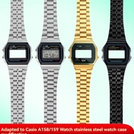 For Casio A158/A159/WA/F-91W Stainless Steel Case Replacement - Upgrade Metal Retro Square Watch She