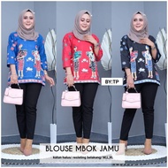 Blouse Mbok Jamu / blouse batik /batik solo /batik modern/batik murah