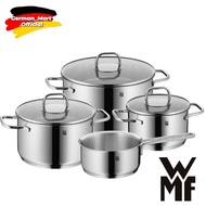 Stainless steel pot set 4 WMF INSPIRATION GLASSPiece - Germany