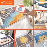 Cute Design Fluffy Bathroom Mat - Soft Plush Rug, Non-Slip, Good Water Absorbent