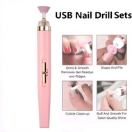 Portable Electric Nail Drill Machine Set Bits Handle Manicure Tools Devices Nail Polisher Accessory Nail Polish Peel Off Cuticle Pusher Clippers Nail Art Files Buffer Sanding Tool Cleaning Brush Scissors Tools Set With UV LED Gel Remover For Cleaning Nail