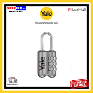 YALE Luggage Lock Standard 3-Digit Combination Padlock YP2/23/128/1 - GREY