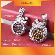 316 Stainless Steel Dragon Abacus Pendant | Loket Sempoa Naga Stainless Steel 316 |