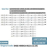 Samsung 40J5500 - Set of 5 rows (3+6) Led for Samsung TV 40J5500 40H5150 40H6400 D4GE-400DCA-R1