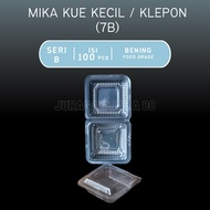 (100 PCS) Klepon 7B Small Mini Cake Mica size 7 x 7 x 3 cm Thick, Transparent, SturdyBENING | Foodgr