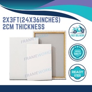 Stretched Artist Canvas [2x3ft/36X24inch] 2cm Thickness for Oil/Acrylic Painting