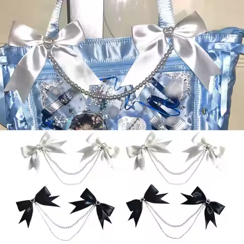 Lolita Pearl Bow Itabag DIY Decoration Luggage Pendant Itabag Exquisite Decorative Bag Chain Hair Cl