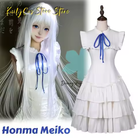 Anime Anohana The Flower We Saw That Day Honma Meiko Cosplay Costume Girl Dress Sweet Cute Lolita Un