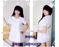 (cosplay-A45)名媛淑女最愛白色護士服/白色/粉紅色鈕扣款護士袍/角色扮演/攝影服/制服誘惑-sybilla