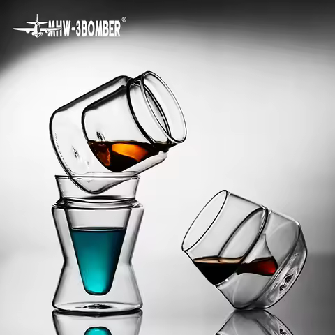 MHW-3BOMBER DW Series Glass Cup Double Wall Glass Coffee Mugs Borosilicate Glass Espresso Cups Profe