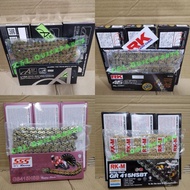RK GS415ERO O-Ring chain/Ajl Racing 415 O-Ring rantai/SSS Rantai 415 Racing Chain/RKM 415 chain Gold