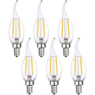 25 Watt Equivalent LED Candelabra Bulbs Warm White 2700K LED Chandelier Bulb, E12 Bulb 2W CA Type LE