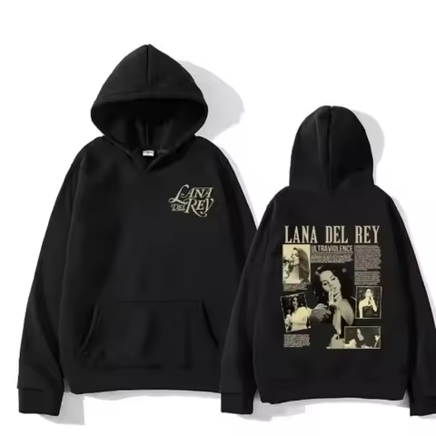 Lana Del Rey Singer's Casual Hoodie Unisex Harajuku Style Long Sleeve Sweatshirt Printed Street Tren