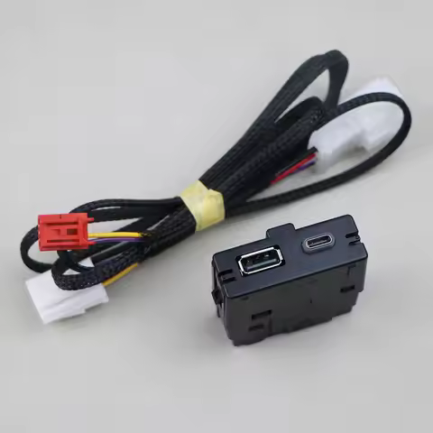 Rear Seat USB Socket Armrest USB With Wiring Typ-C For VW Tiguan MK2 Teramont Skoda Kodiaq Karoq Oct