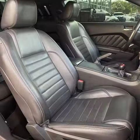 Custom Fit for 2012-2014 Mustang Coupe Car Seat Covers Full Set Durable Nappa Leather in middle for