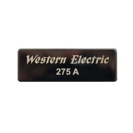 Western Electric 275A logan stainless steel customize Logo Badge 60mm(2.36")X20mm(0.78") Dark Grey