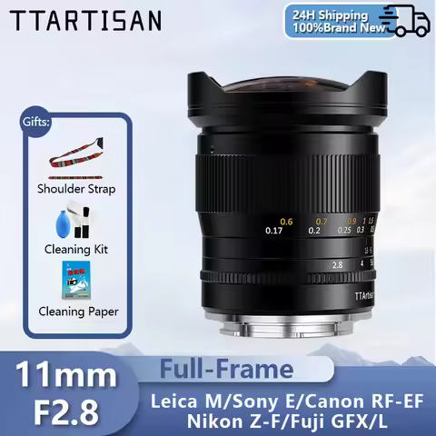 TTArtisan 11mm F2.8 Full Frame Fisheye Wide Angle Manual Lens For Sony E/Fuji GFX/Nikon Z/Canon EOS 