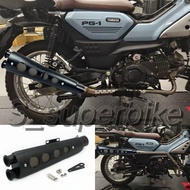 Universal 51MM Muffler Box Cafe Exhaust Pipe Manifold CB250R Z900 RS VULCAN CHOPPER a modification S