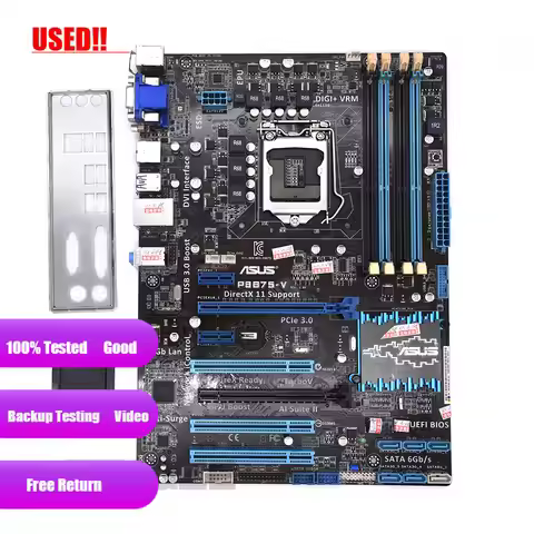 Asus P8B75-V Desktop Motherboard Intel B75 Socket LGA 1155 i3 i5 i7 DDR3 32G SATA3 USB3.0
