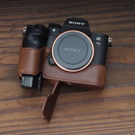 Túi Đựng Máy Ảnh Sony A7C2 A7M4 A6400 A7R5 A6300 A7M3 A6700 Bằng Da Giả Bảo Vệ Cầm Tay Phong Cách Đơ