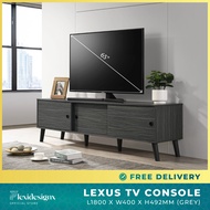 TV Console 180cm / 6ft Tv Cabinet Media Storage 2 Sliding Door 1 Swing Door Flexidesignx LEXUS