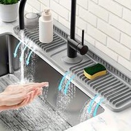 1-Piece Pack, 30cm/11.81in Faucet Splash Guard Mat, Non-Slip Sink Drain Mat / Integrated Quick-Dryin