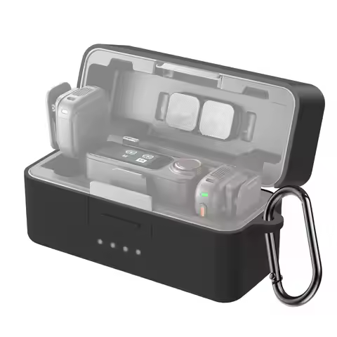 PULUZ For DJI Mic 3 Charging Case Sport Action Camera Accessories Silicone Scratch-proof Protective 