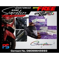 Signature Customized Name Sticker Cut-out Vinyl no fade durable