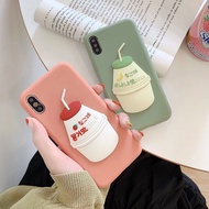 OPPO R17 Pro R11 R11s R9 R9s Plus R9 R11 R9S R11S R17pro R15x K1 Strawberry Banana Juice Drink Soft Silicone Cartoon Cute Phone Case Full Back Cover Casing