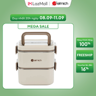 (MEGA SALE 9.9)Hộp cơm 2 tầng inox 304 Elmich EL8381 dung tích 1.3L