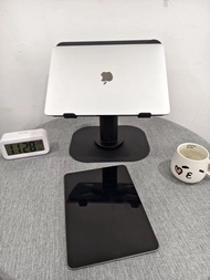 Adjustable Laptop Stand， 可升降360度旋转笔记本电脑支架悬空支撑底座竖立式托架桌面增高架伸缩可调节高度专用站立平板多功能二合一