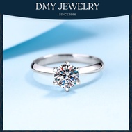 DMY Jewelry Silver 925 Original/Cincin Budak Perempuan/Classic Diamond Ring 3CT Real Moissanite With