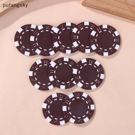 pufangsky 10 Pcs ABS Plastic   Casino Texas Hold'em  Metal Coins 11.5g   Game Chip Set Accessories M