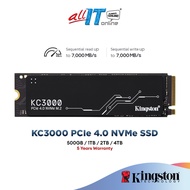 Kingston KC3000 PCIe 4.0 NVMe M.2 2280 High-Performance Internal Storage SSD SKC3000S - (512GB/1024G