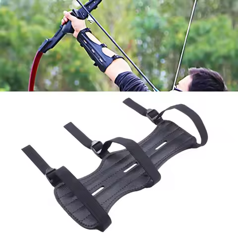 Archery Arm Guard Adjustable Forearm Protector for Bow Hunting Shooting Training Safety Accessory Ar