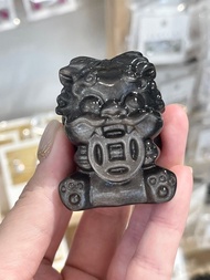 咬錢錢吞金獸銀曜石招財擺件消磁盤擋煞避邪辦公室必備避職場小人