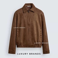 Jaket ZARA Original Faux Suede Brandy
