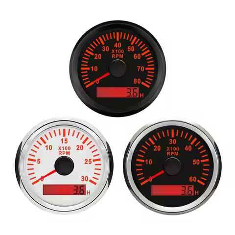 Universal 52mm Tachometer RPM Gauge 0-3000RPM 0-4000RPM 0-6000RPM 0-8000RPM with Red Backlight for A