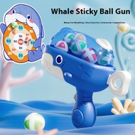 Whale Themed Sticky Ball Shooter Toy with Target and 6 Balls