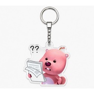 Silly Pink Beaver Keychain