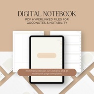 數碼 Digital Notebook for GoodNotes Notability Hyperlinked Electronic pocketbook
