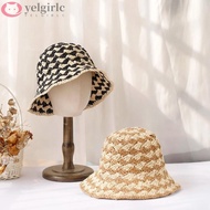 YELGIRLC Bucket Hat, UV Protection Breathable Straw Hat,  Folding Crochet Hat Ladies