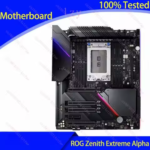 USED FOR ASUS ROG Zenith Extreme Alpha Motherboard Support AMD X399 TR4 DDR4 128GB