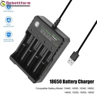 BEBETTFORM 18650 Battery Charger 16340 10440 Universal USB Smart Charging
