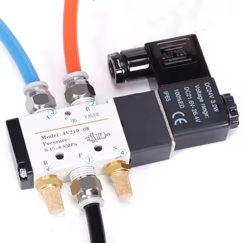 4v210-08 Better Quality Airtac Type Pneumatic Electric Solenoid Valve Directional Control Air Magnet