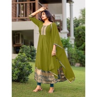 VICHITRA SILK ANARKALI GOWN WITH DUPATTA ONLY