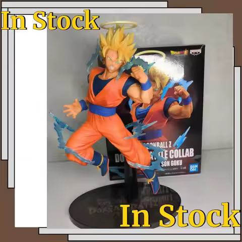 In Stock Bandai Dragon Ball Dragonball Z Dokkan Battle Collab Super Saiyan2 Son Goku Action Figures 