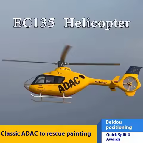 FLYWING EC135 RC Helicopter RTF EC135 scale helicopter 6CH 470 size rc helicopters 4 blades EC135 Ye