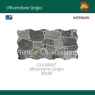 Roman Keramik Interlock dRiverstone Grigio / Keramik Dinding Batu Alam