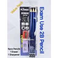 Famous Exam Use 2B Pencils Set CERDIK 铅笔考试专用2B笔 FB-SET888-6